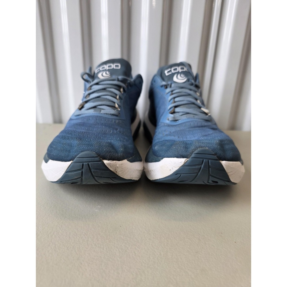 Topo Athletic Aura Shoes Mens Size 10.5 Blue White Cushioned Running Sneakers - Picture 4 of 10